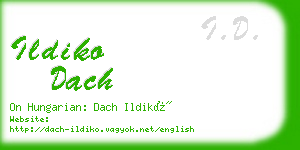 ildiko dach business card